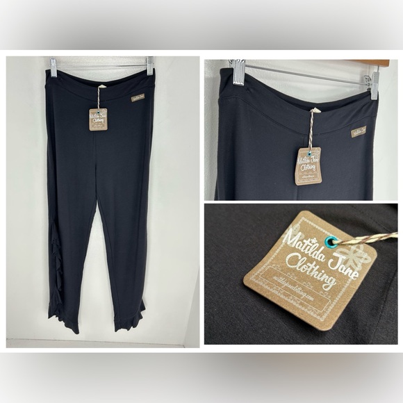 Matilda Jane NWT Dream Chasers Cascading Ruffle Pants Size XS Black Whimsey Goth - Picture 1 of 12